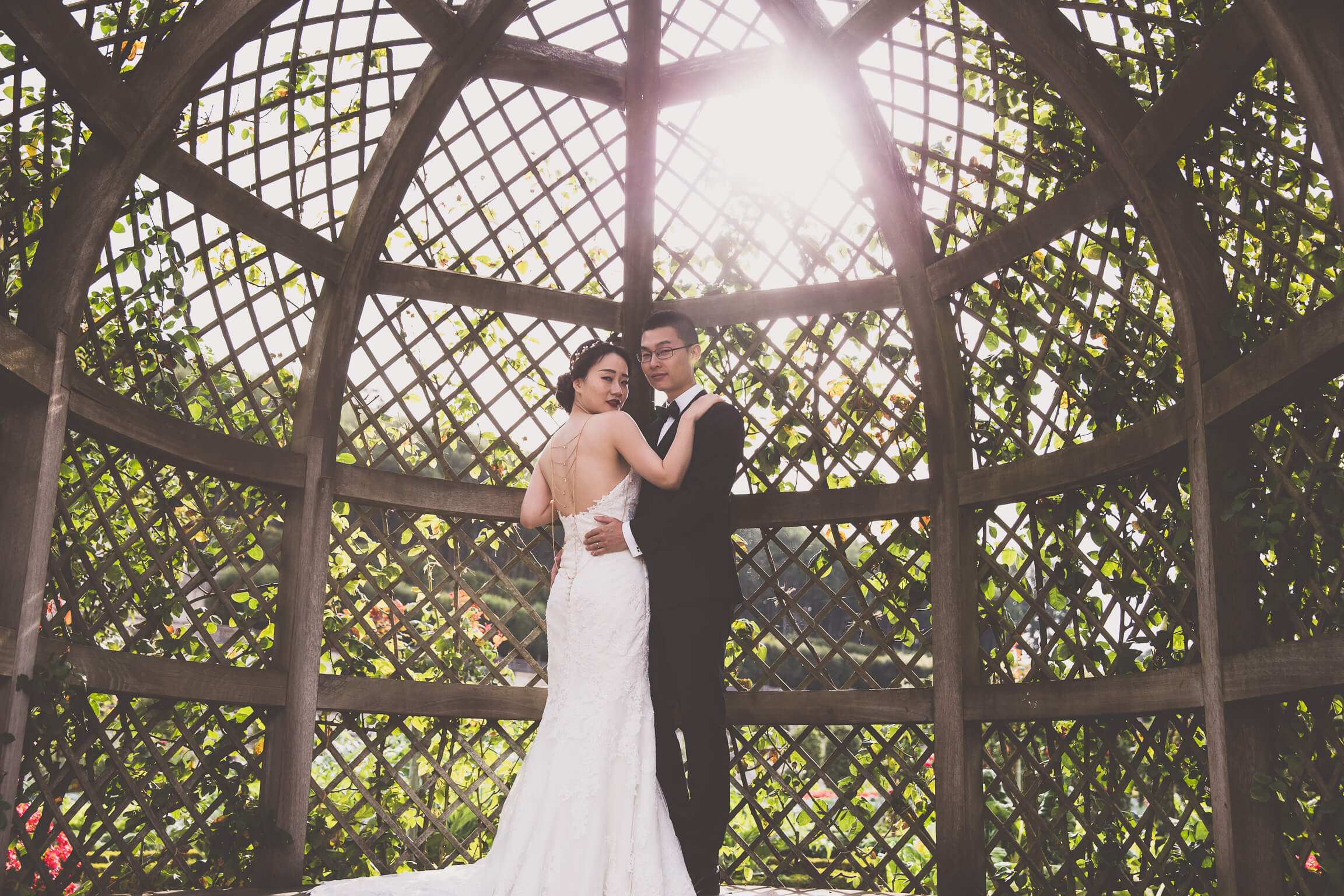 couple chinois dans les jardins de Villandry