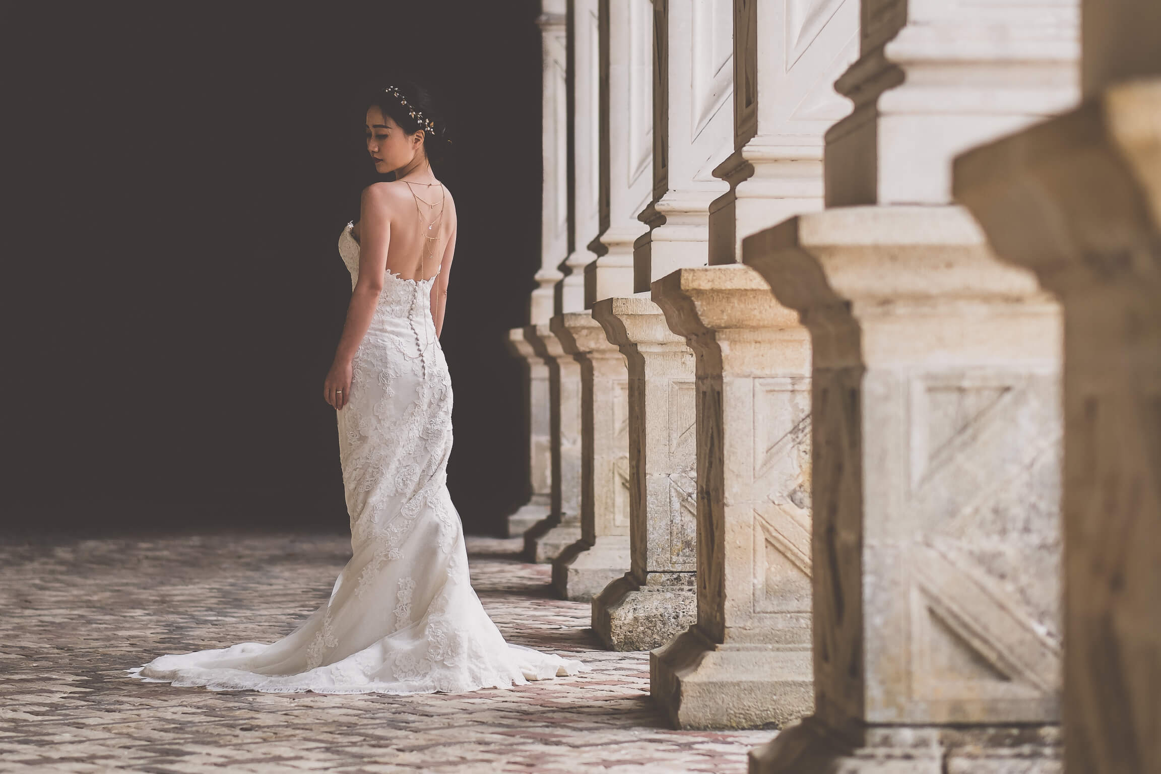 shooting photo mariage dans le chateau de Villandry